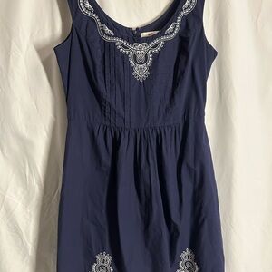 Vineyard Vines Navy Dress with White Detailing
